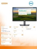 Dell Monitor E2222H 21,5 cali LED 1920x1080/VGA/DP/3Y