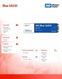 Western Digital Dysk SSD Blue SSD 500GB SA510 M.2 2280 WDS500G3B0B