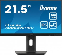 IIYAMA Monitor 21.5 cala ProLite XUB2293HSU-B6 IPS,100Hz,HAS(150mm),1ms,HDMI,DP,2xUSB, FreeSync,2x2W,PIVOT