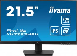 IIYAMA Monitor ProLite XU2293HSU-B6 21.5 cala IPS,100Hz,FHD,1ms,HDMI,DP,2xUSB,2x2W, FreeSync