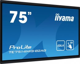 IIYAMA Monitor interaktywny 75 cali TE7514MIS-B2, INFRARED,50pkt,VA,4K,7H,WiFi,MIC,USB ANDROID 13, Google EDLA