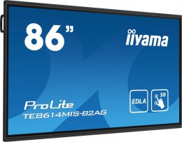 IIYAMA Monitor interaktywny 86 cali TE8614MIS-B2, INFRARED,50pkt,VA,4K, 7H,WiFi,MIC,USB ANDROID 13, Google EDLA