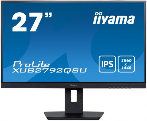 IIYAMA Monitor 27 cali XUB2792QSU-B5 IPS,QHD,HAS(150mm),DVI,HDMI,DP,USB