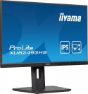 IIYAMA Monitor ProLite 23.8 cala XUB2493HS-B6 A, IPS, HDMI, DP, 2x2W, HAS, 300cd/m2, obrót stopy 120 stopni