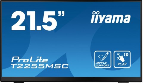 IIYAMA Monitor 21.5 cala T2255MSC-B1 POJ.10PKT.IPS,HDMI,DP,2xUSB 3.0