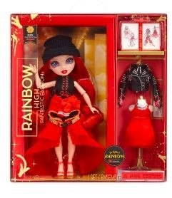 MGA Lalka Rainbow High Fantastic Fashion Doll- RED - Ruby Anderson