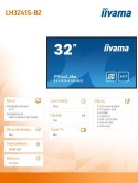 IIYAMA Monitor 32 cale LH3241S-B2 IPS,FHD,HDMI,24/7,RJ45