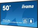 IIYAMA Monitor 50 cali LH5065UHSB-B1 AG, 24/7, VA, ANDROID 11, 4K, 800cd, iiSignage2, SDM, 2x HDMI, DP, 2x USB,2x 10W, RJ45, WiFi, 4/32