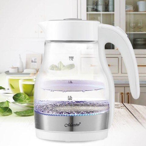 Feel-Maestro Czajnik elektryczny szklany 1,7l 2200W MR-061-WHITE Feel-Maestro Czajnik elektryczny szklany 1,7l 2200W MR-061-WHITE