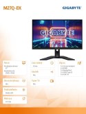 Gigabyte Monitor 27 cali M27Q 2 GAMING 0,5ms/1MLN:1/WQHD/HDMI