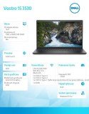 Dell Notebook Vostro 15 (3530) Win11Pro i5-1334U/8GB/512GB SSD/15.6 FHD 120Hz/Intel UHD/FgrPr/FHD Cam/Mic/WLAN + BT/Backlit Kb/3 Cell