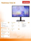 Lenovo Monitor ThinkVision T24d-30 24 cale 63FFMAT1EU