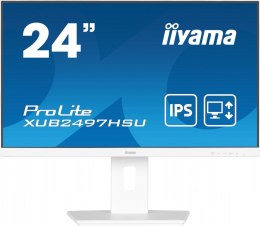 IIYAMA Monitor 24 cale XUB2497HSU-W2 IPS, HDMI, DP, 2x2W, 2xUSB, Pivot, HAS(150mm) /5y/