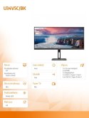 AOC Monitor U34V5C 34 cale VA 100Hz HDMI DP USB-C HAS