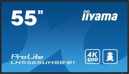 IIYAMA Monitor 55 cali LH5565UHSB-B1, 24/7, IPS, ANDROID 11, 4K, 800cd, iiSignage2, SDM, 2x HDMI, DP, 2x USB,2x 10W, RJ45, WiFi, 4/32GB