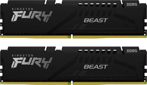 Kingston Pamięć DDR5 Fury Beast Black 64GB(2*32GB)/5200 CL36 EXPO