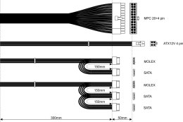 AKYGA Zasilacz ATX 400W AK-B1-400 P4 3x SATA 2x Molex PPFC FAN 12CM