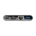 Eaton Wieloportowy adapter USB-C 4K HDMI, port USB-A, GbE, ładowanie PD 60 W, HDCP U444-06N-H4GUBC Czarny