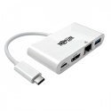 Eaton Wieloportowy adapter USB-C HDMI, port USB 3.2 Gen 1, Gigabit Ethernet, ładowanie PD 60 W, HDCP U444-06N-HGU-C Biały