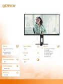 AOC Monitor Q27P3CV 27 cali IPS HDMIx2 DP USB-C Pivot