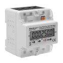 Qoltec Trójfazowy elektroniczny licznik | miernik zużycia energii na szynę DIN | 400V | LCD | 4P