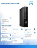 Dell Komputer Optiplex Plus MFF/Core i7-14700/16GB/512GB SSD/Integrated/WLAN + BT/Wireless Kb & Mouse/W11Pro/vPro