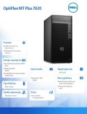 Dell Komputer Optiplex Plus MT/Core i5-14500/8GB/512GB SSD/Integrated/DVD RW/Wireless Kb & Mouse/W11Pro/vPro