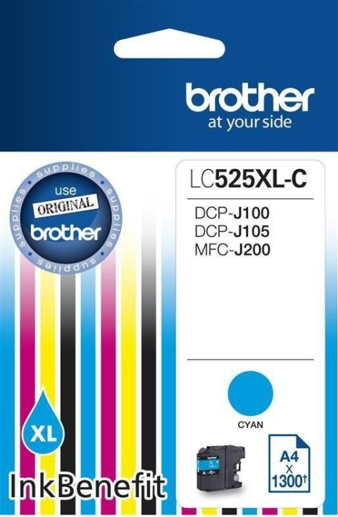 Brother Tusz LC525XLC CYAN 1300 do DCPJ100 DCPJ105