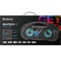 Defender Głośnik Bluetooth Beatbox 10W BT/FM/USB/TF/AUX Kolorowe podświetlenie