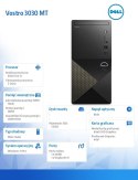 Dell Komputer Vostro 3030MT Win11Pro i3-14100/16GB/512GB SSD/Intel UHD 730/WLAN+BT/KB/Mouse/3Y PS