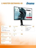 IIYAMA Monitor 27 cali GB2766HSU-B1 VA,165HZ,1500R,1MS,DP,HDMIx2,USB,FreeSyn