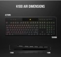 Corsair Klawiatura K100 RGB Air Wireless Ultra Thin Cherry MX