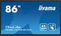 IIYAMA Monitor wielkoformatowy 85.6 cali TE8614MIS-B1AG INFRARED,50pkt,VA,4K,7H,WiFi,MIC,USB-C