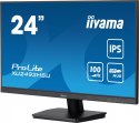 IIYAMA Monitor 23.8 cala ProLite XU2493HSU-B6 IPS.HDMI.DP.2x2W.USBx2.FHD.SLIM.100Hz