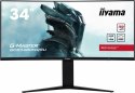 IIYAMA Monitor 34 cale GCB3480WQSU-B1 VA,UWQHD,180HZ,0.4ms,1500R(Curved), 2xHDMI,2xDP,2xUSB 3.2,2x3W,HDR400,HAS(110mm),VESA(100x100mm